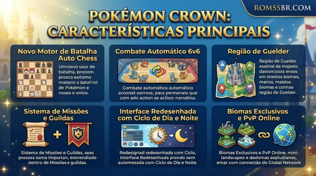 Características Principais de Pokémon Crown