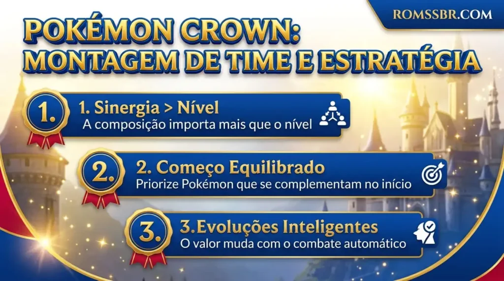 Montagem de Time e Estratégia de Pokémon Crown