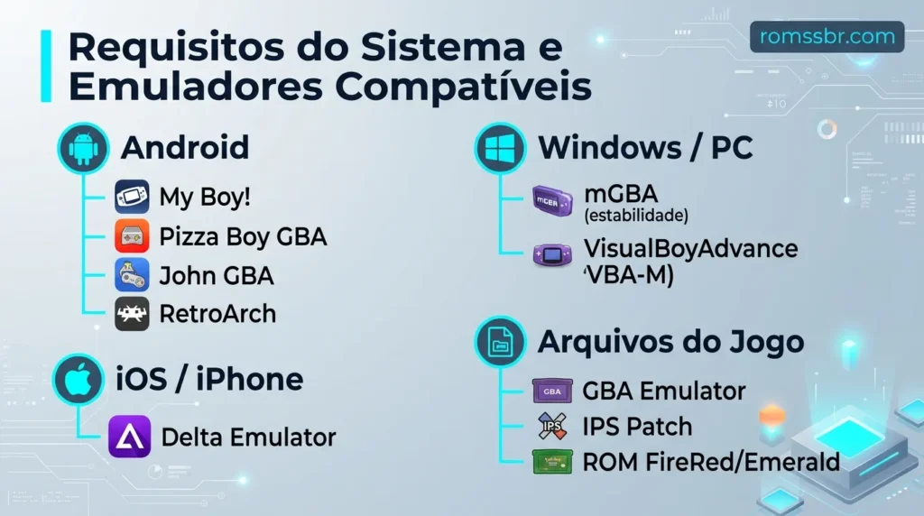 Requisitos do Sistema e Emuladores Compatíveis