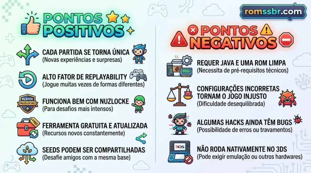 pontos positivos e negativos