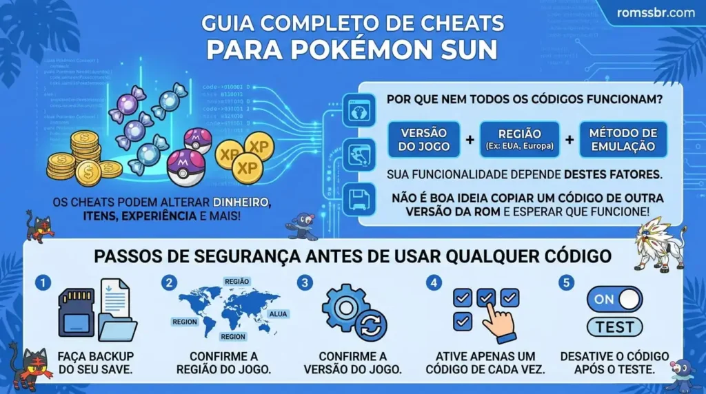 Cheats para Pokémon Sun
