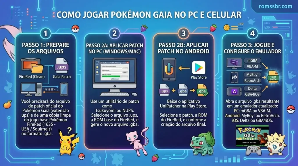 Como Jogar Pokémon Gaia no PC e Celular