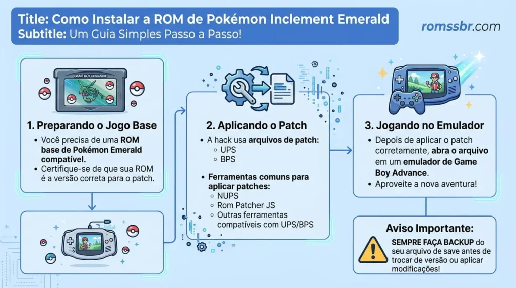 Como instalar Pokémon Inclement Emerald ROM