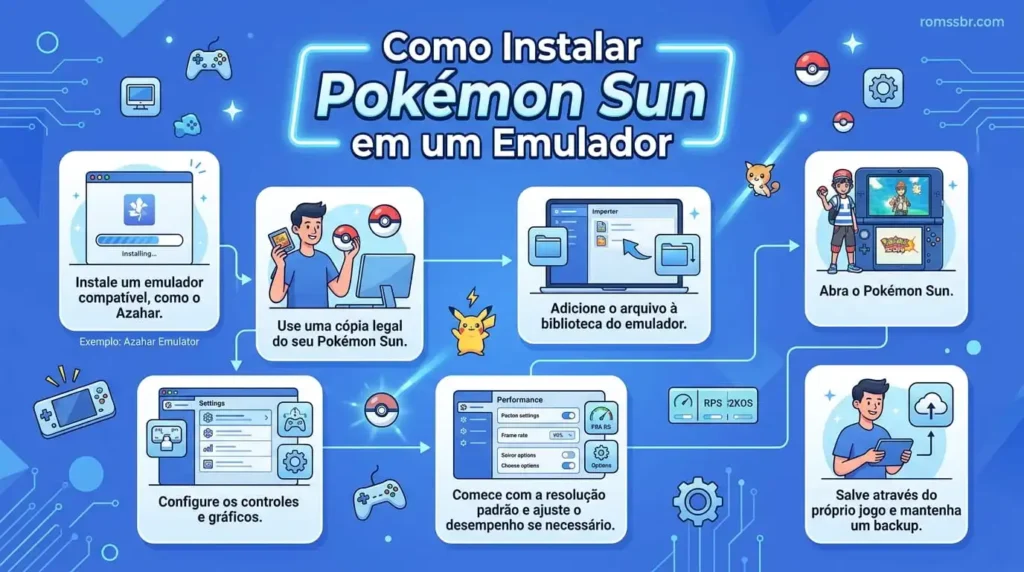Como instalar Pokémon Sun no Emulador