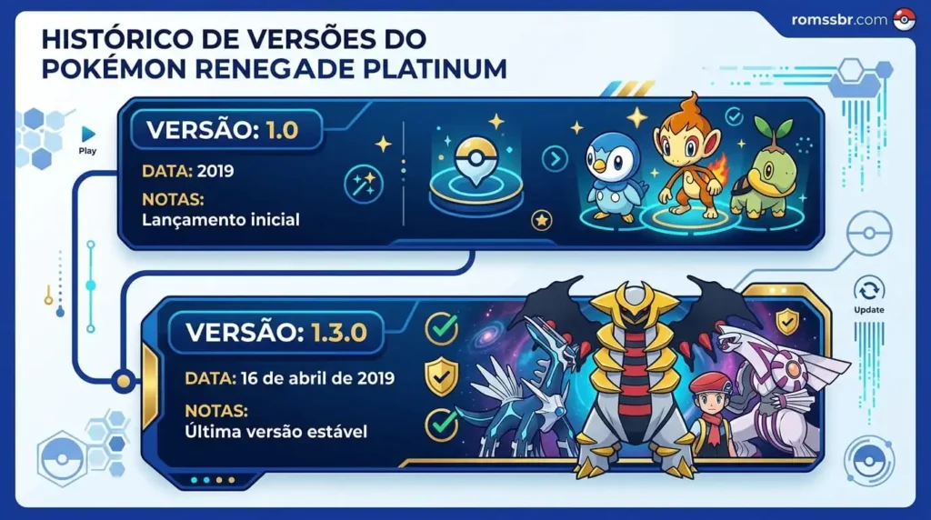 Histórico de versões do Pokémon Renegade Platinum