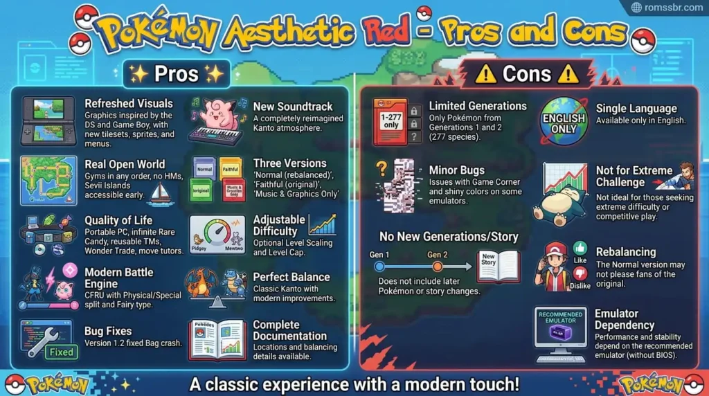 Prós e Contras do Pokémon Aesthetic Red