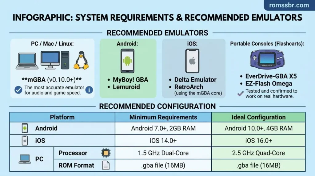 Requisitos de Sistema e Emuladores Recomendados