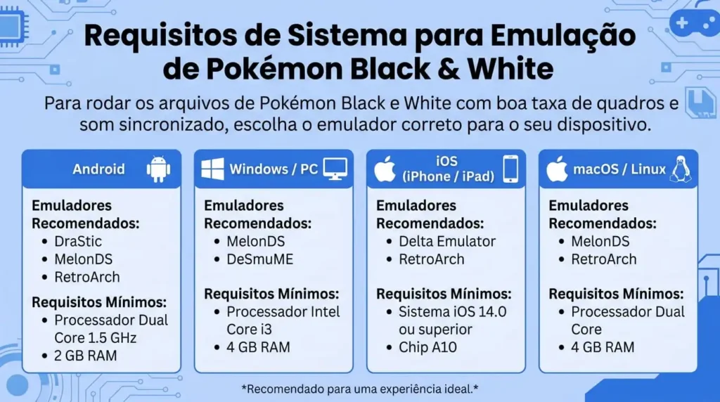 Requisitos de Sistema para Emulação