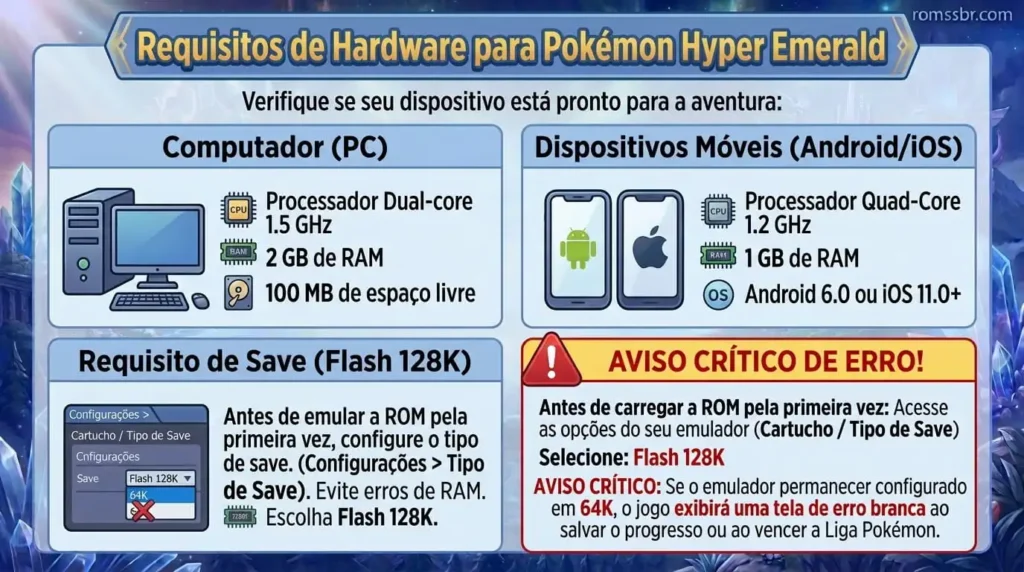 Requisitos de hardware para Pokémon hyper emerald